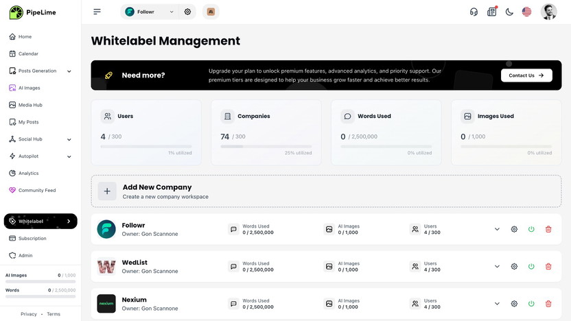 White label solution