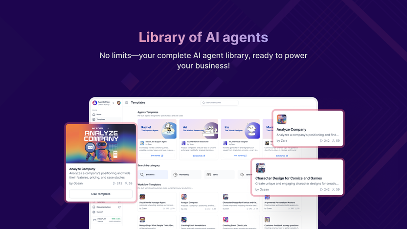 AI agents library
