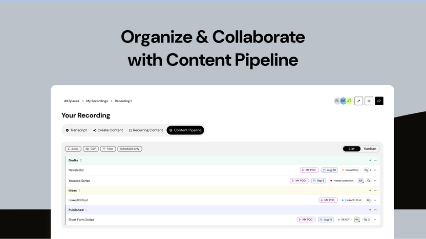 Content organization