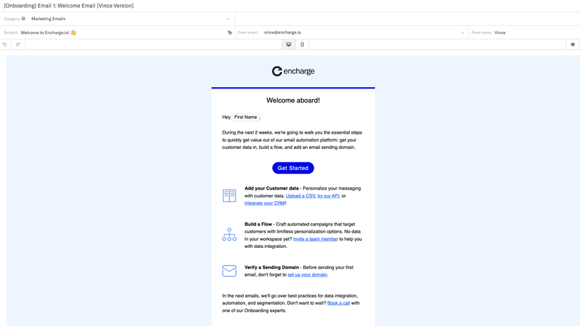 Drag-and-drop email editor