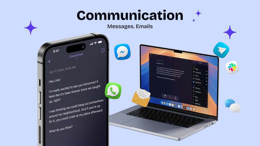 Speech-to-text emails and texts