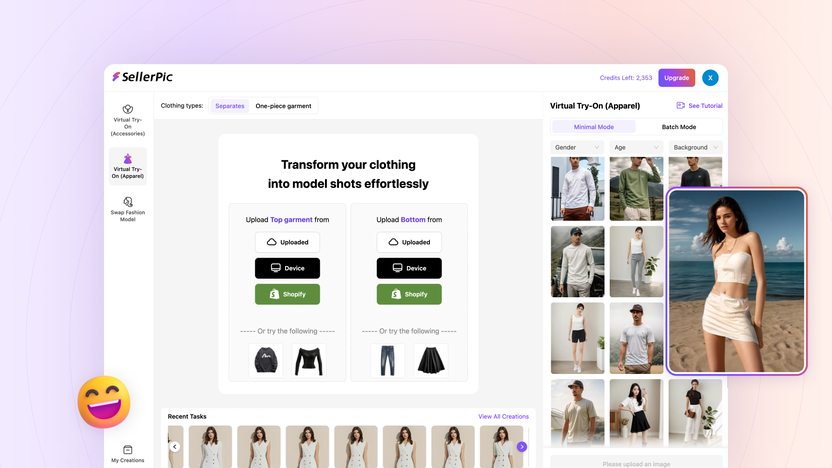 Turn clothing into model shots